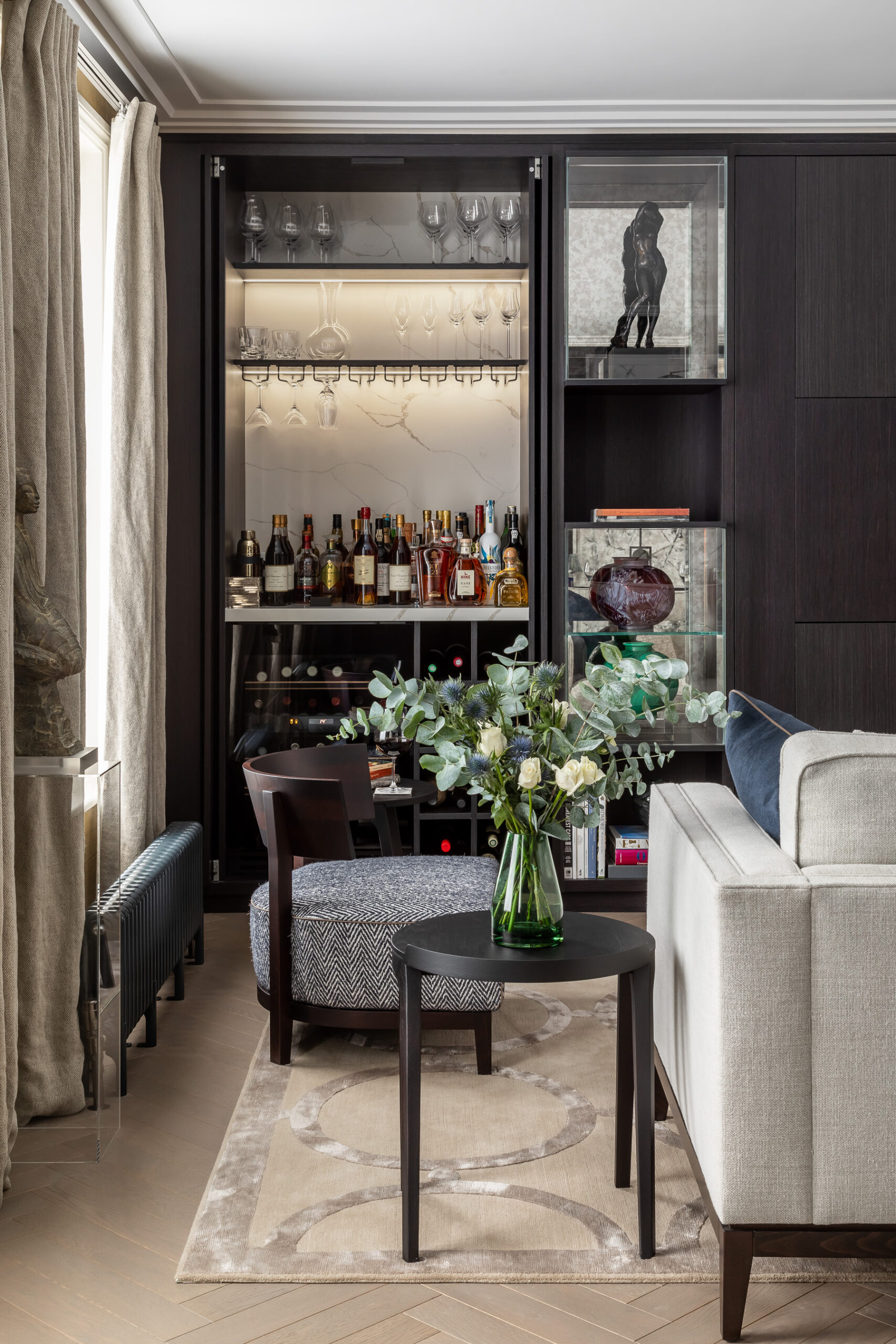Chic luxury interior living room apartment renovation