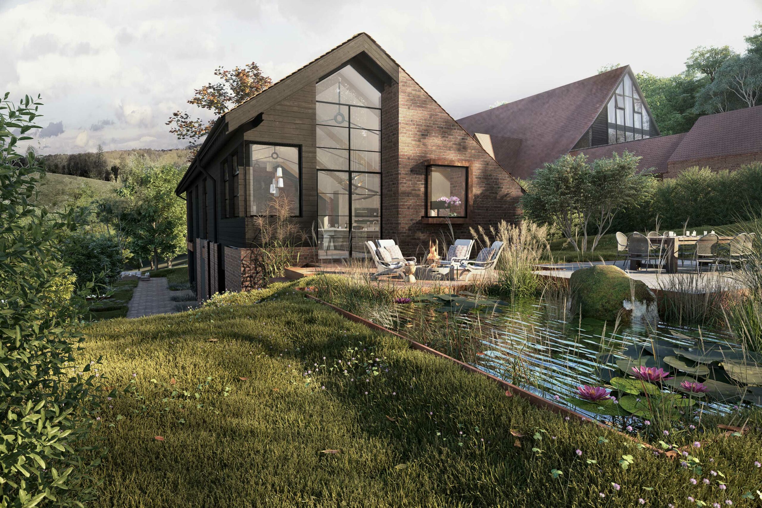 Modern bucks new build home country views