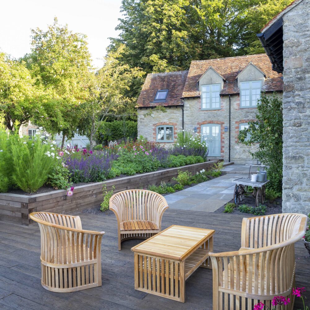 Beautiful cottage garden terrace architects design