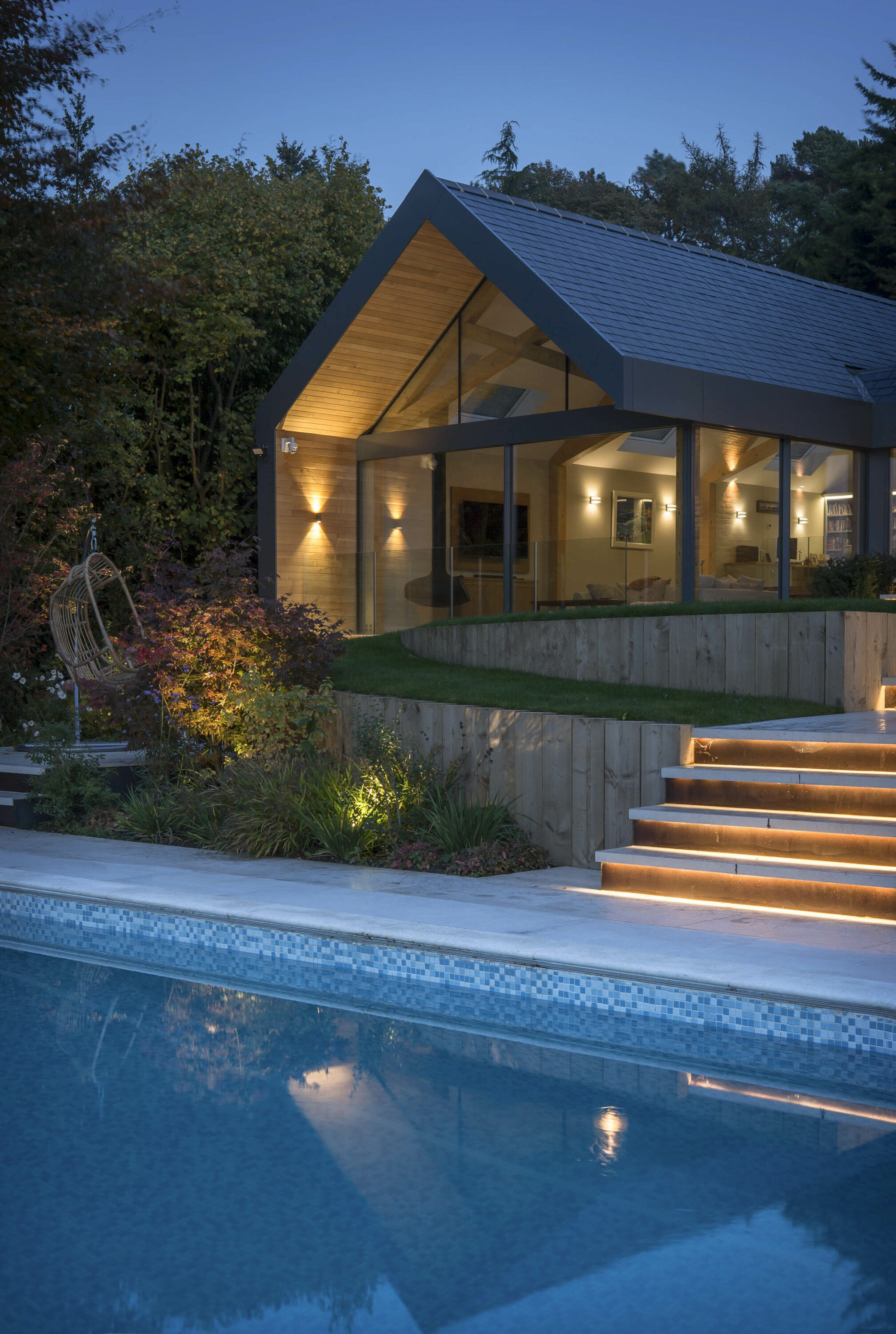 Luxury garden room swimming pool landscaping design