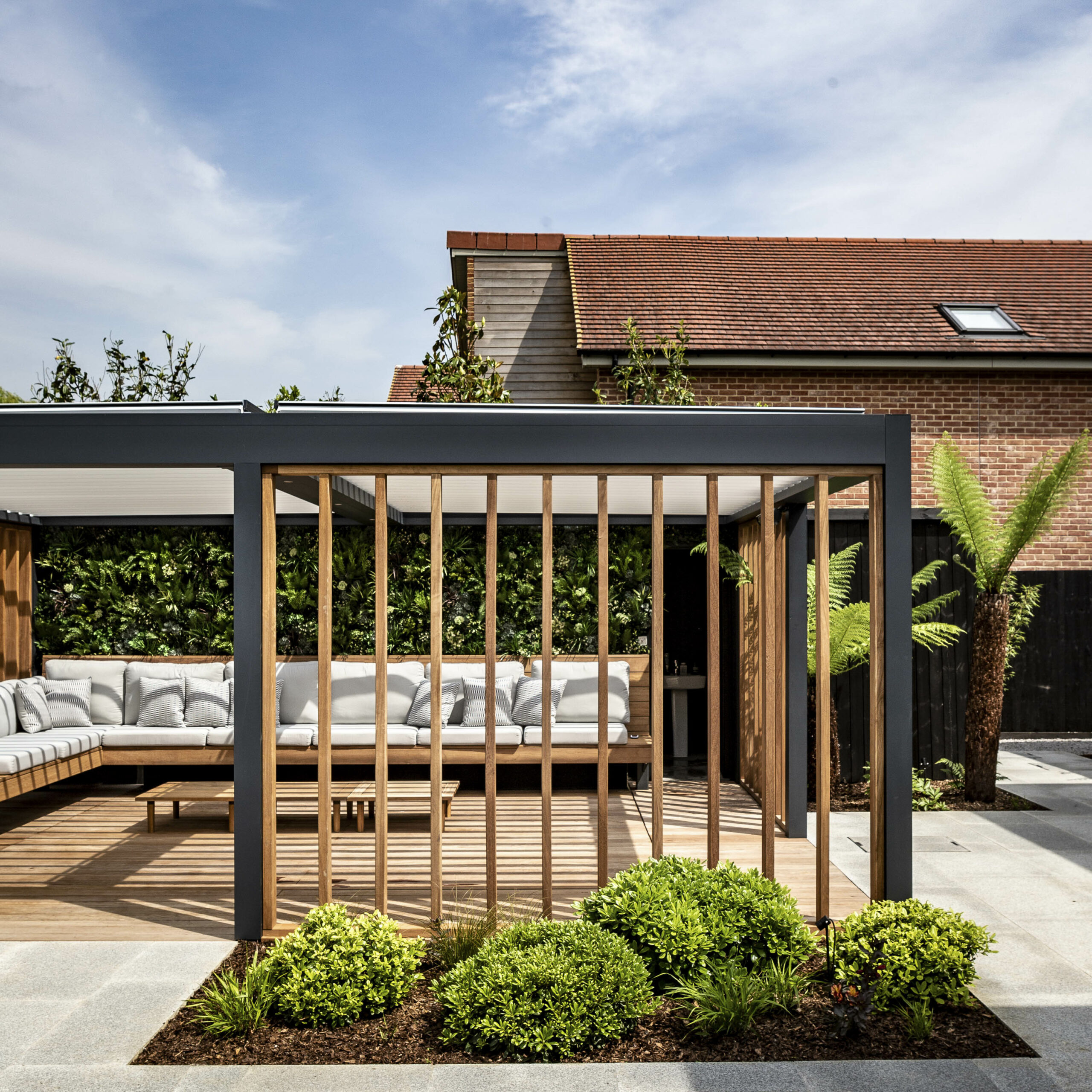 Smart garden sliding deck concealed hot tub luxury garden design
