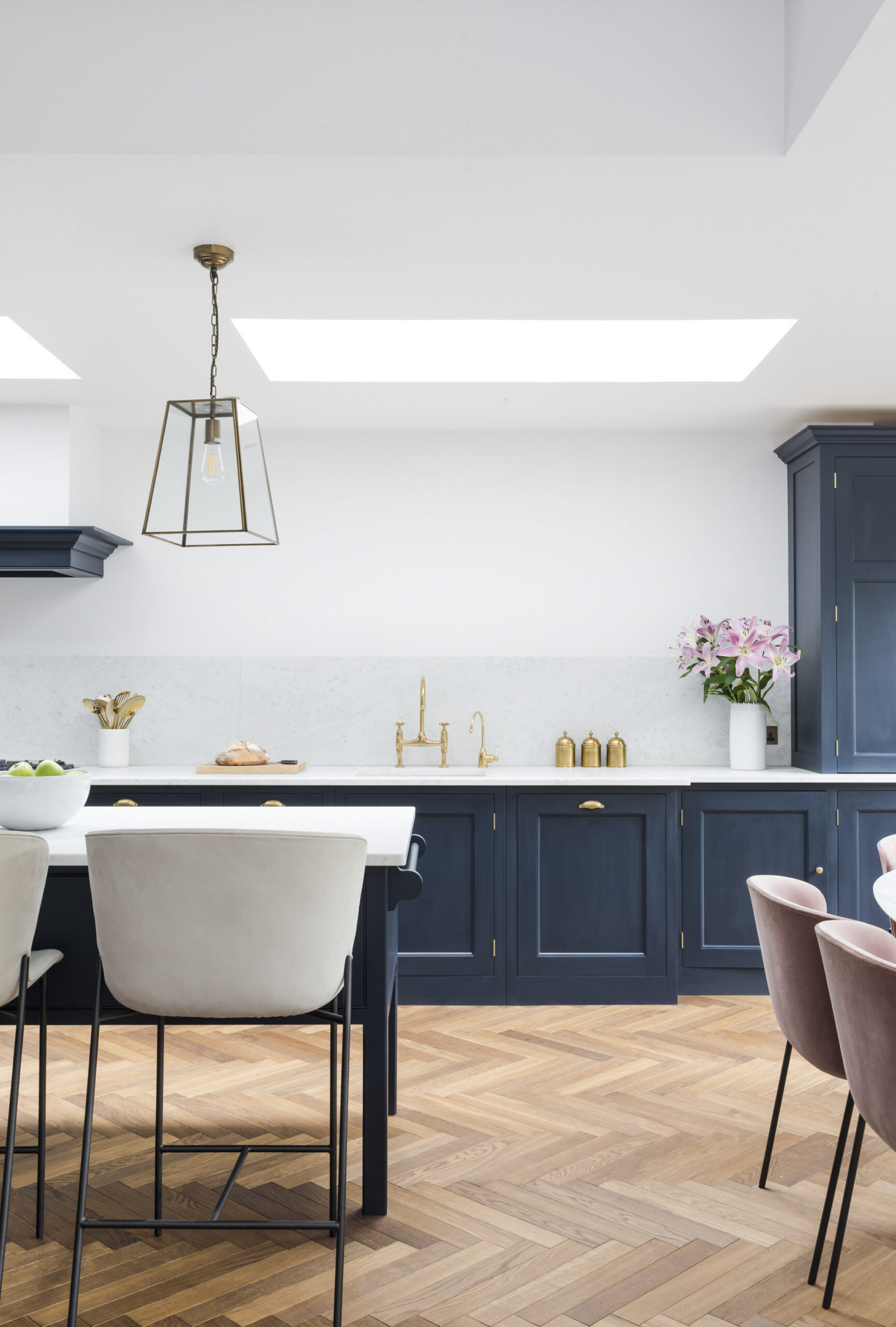 modern shaker kitchen living room extension