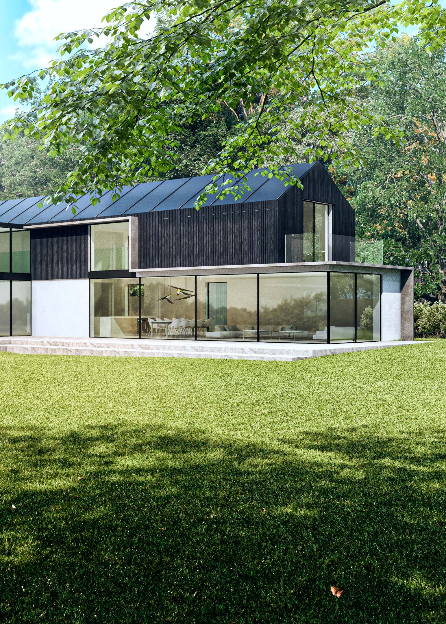 Orchard House Barn style new build country home Beaconsfield