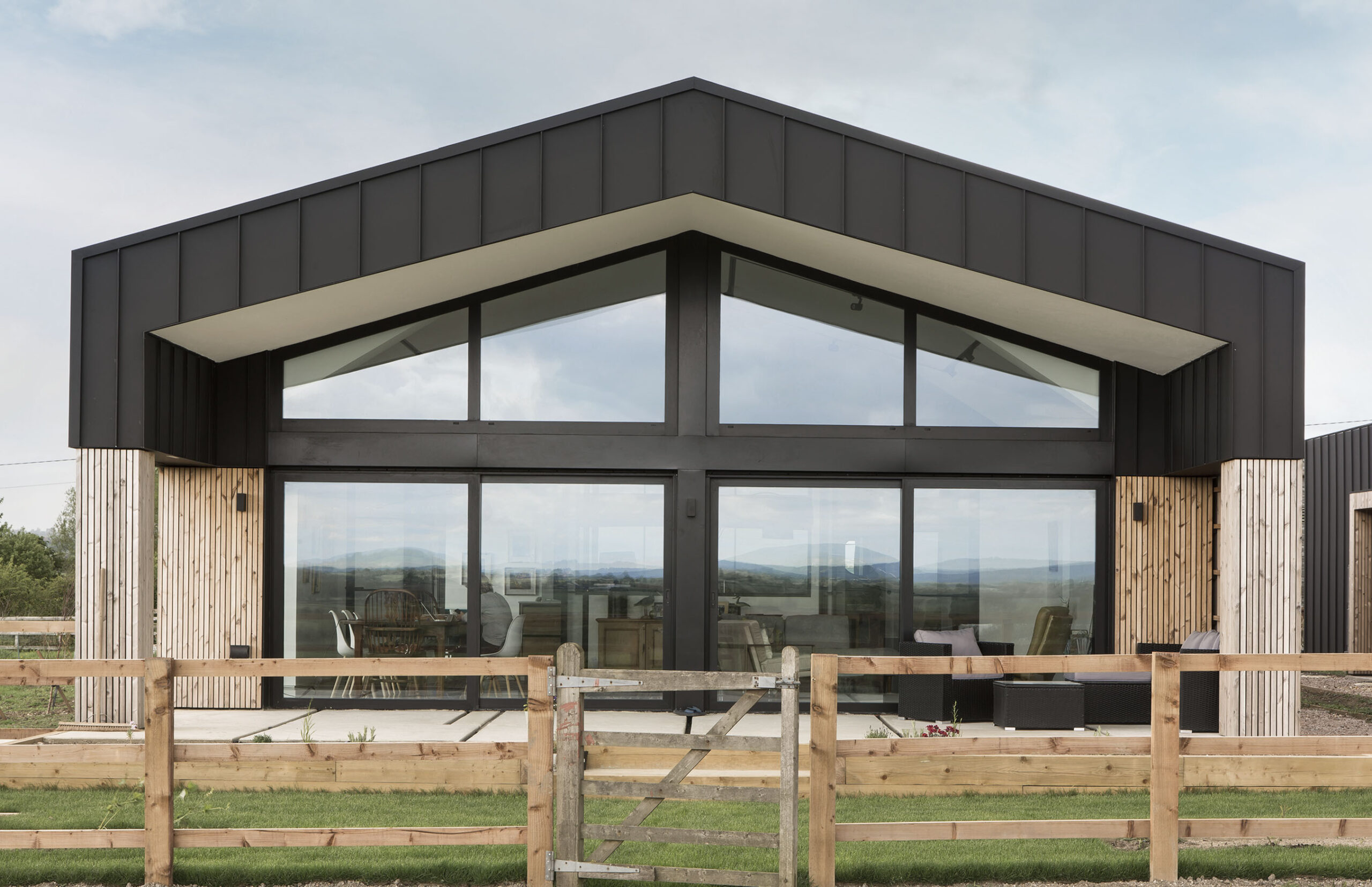 Sustainable class Q aluminium cladding barn conversion