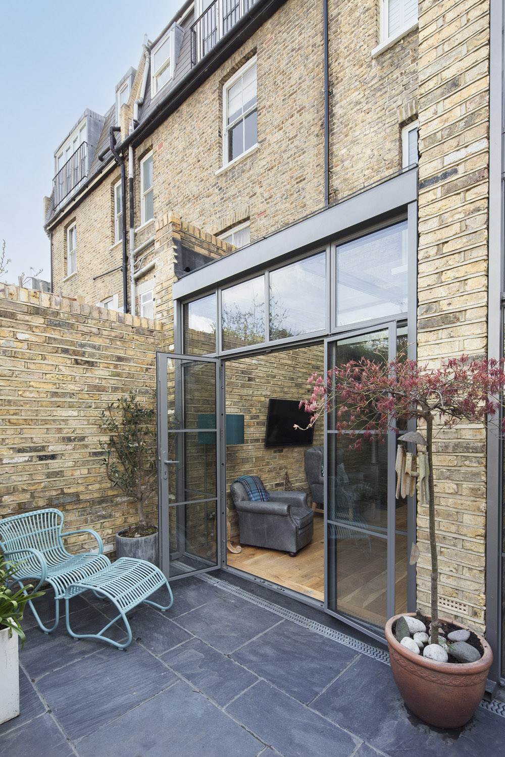 London townhouse contemporary rear renovation architects