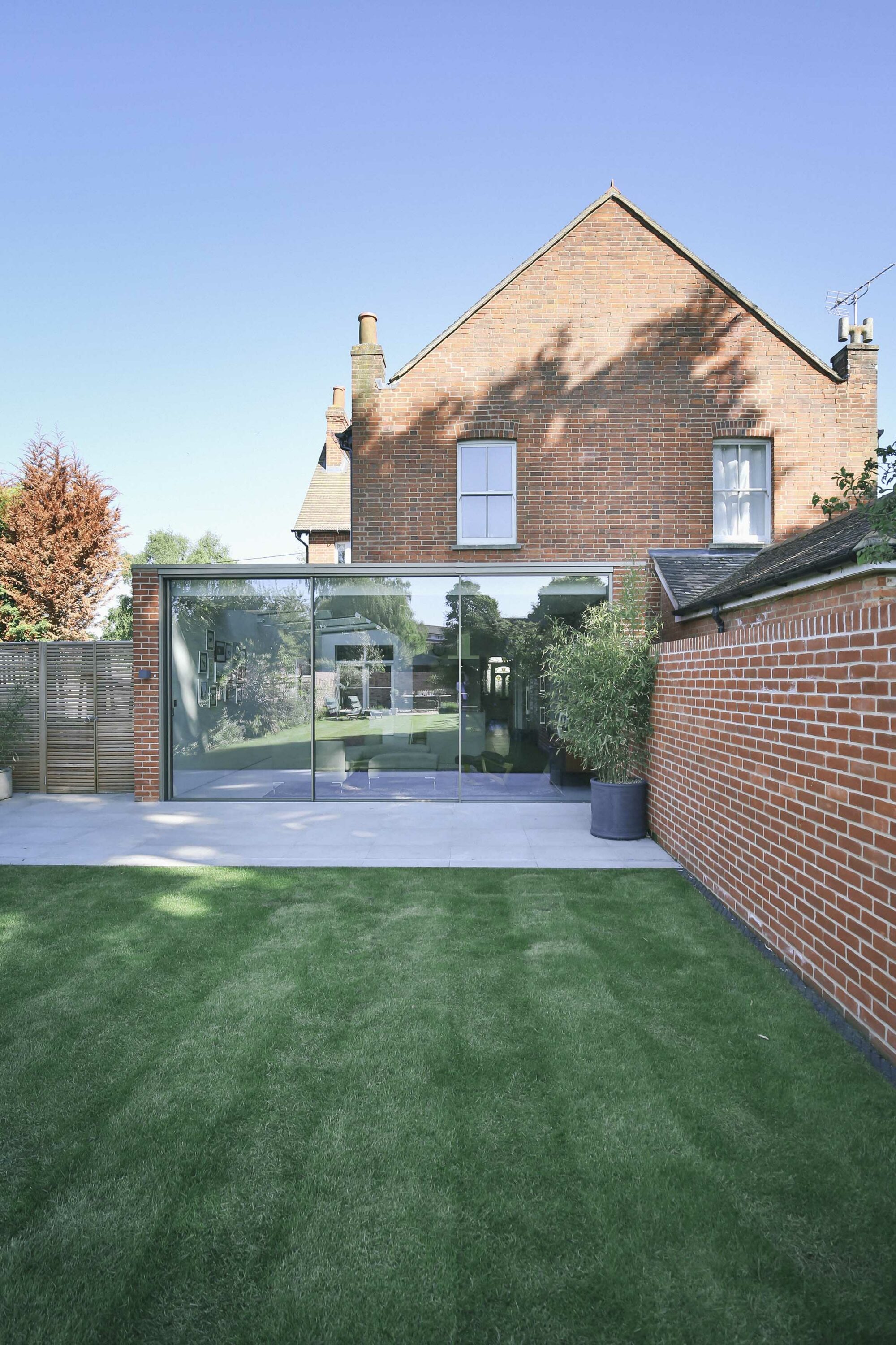 Glazed rear extension design family home