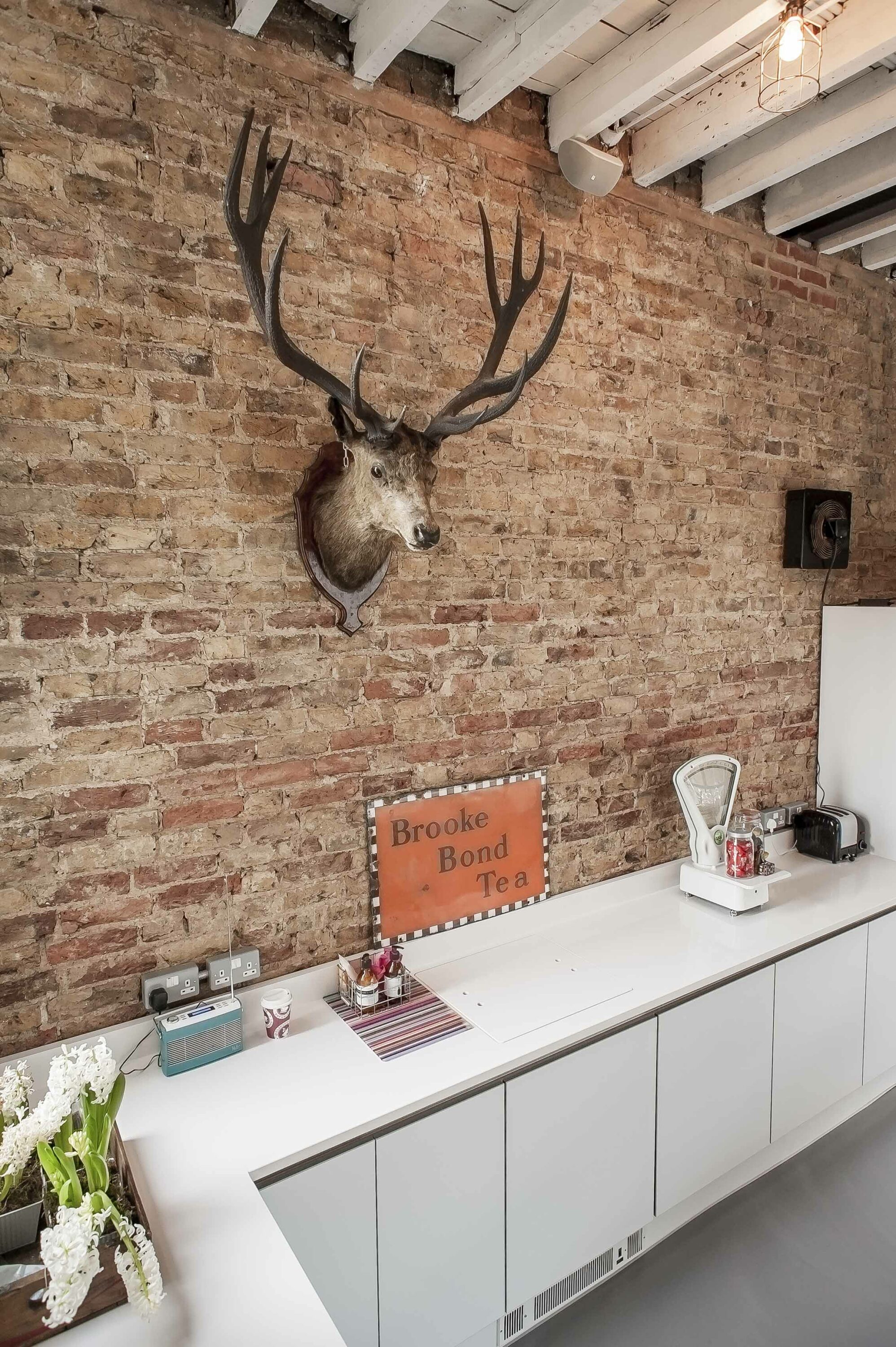 Industrial style loft chic kitchen interior design surrey home