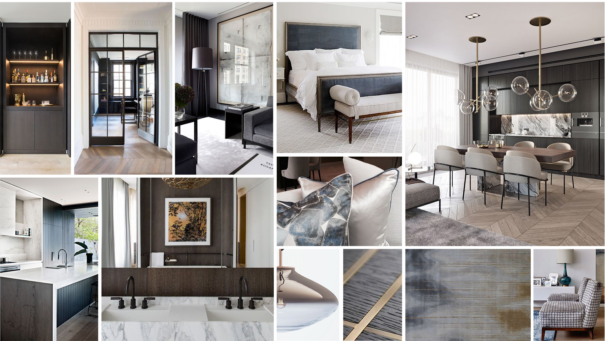 London apartment mood board