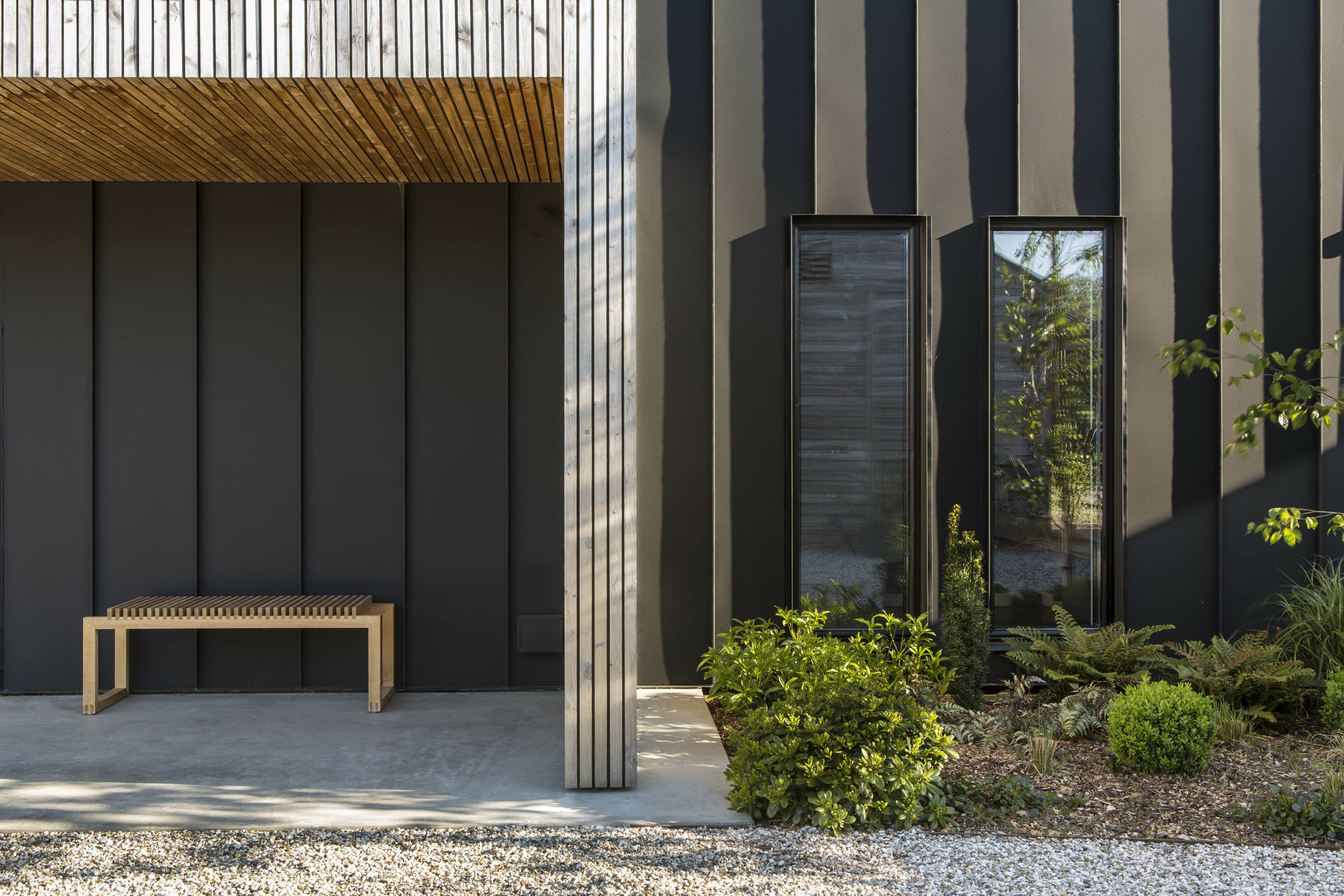 Aluminium cladding modern barn conversion home counties uk architect