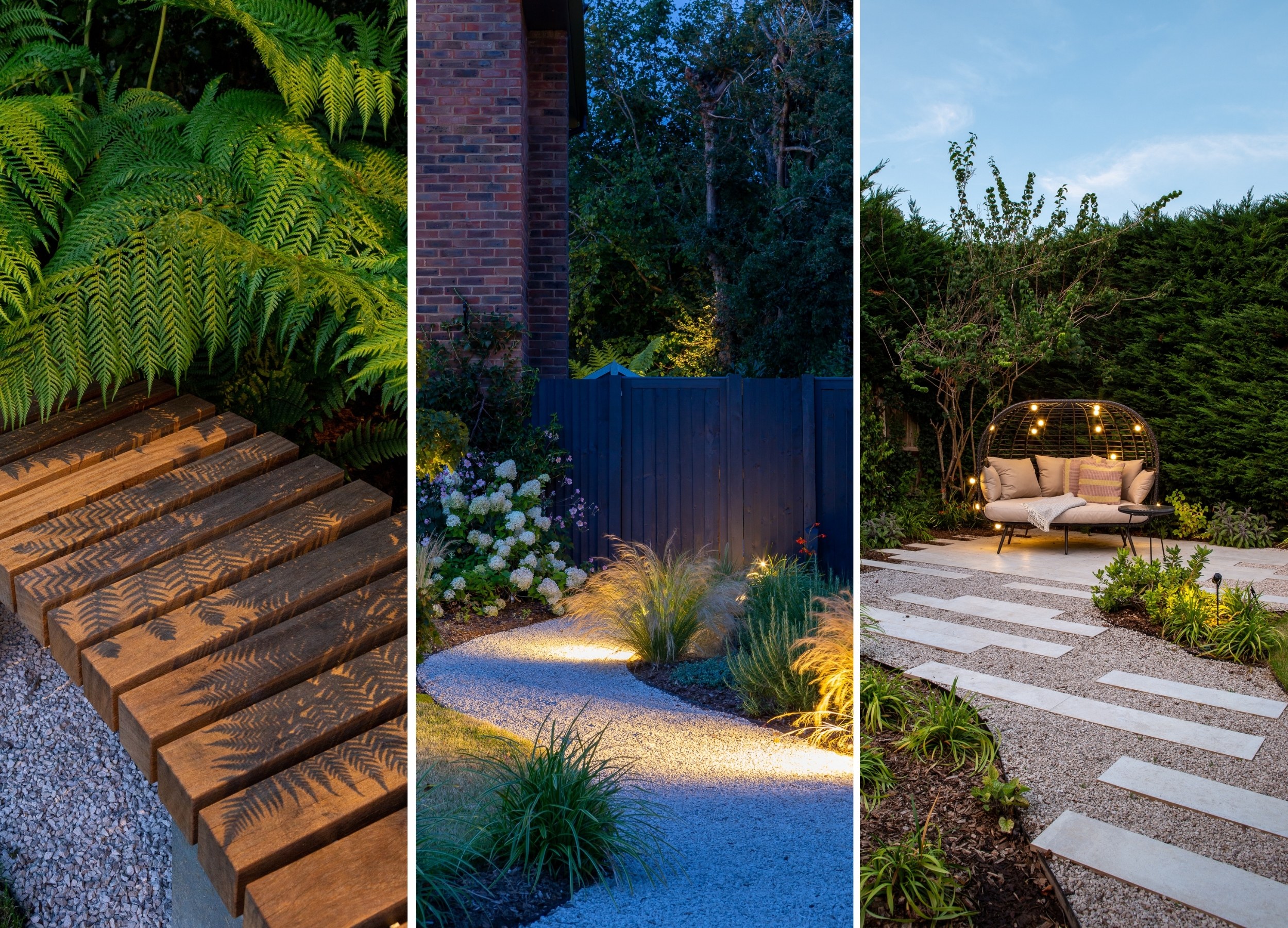 Modern garden design for summer evenings