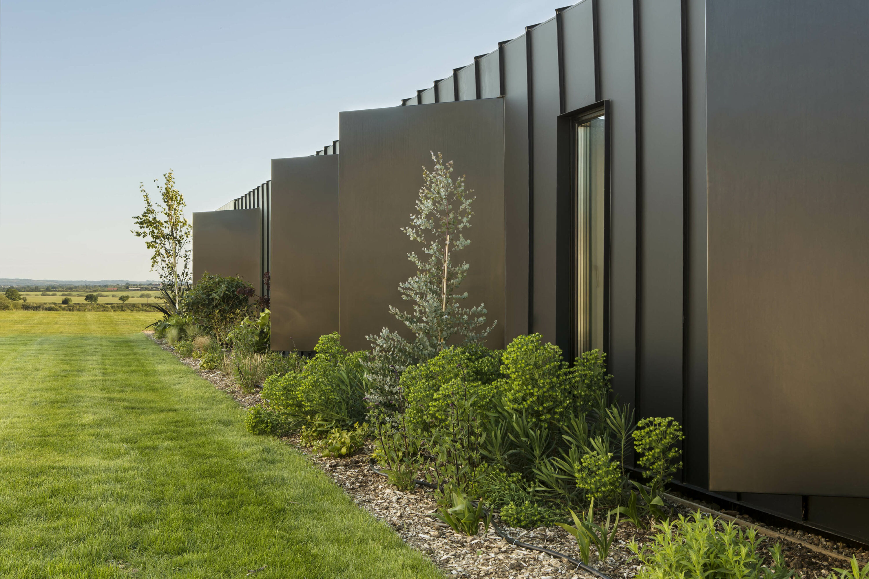 Beautiful aluminium clad modern barn conversion