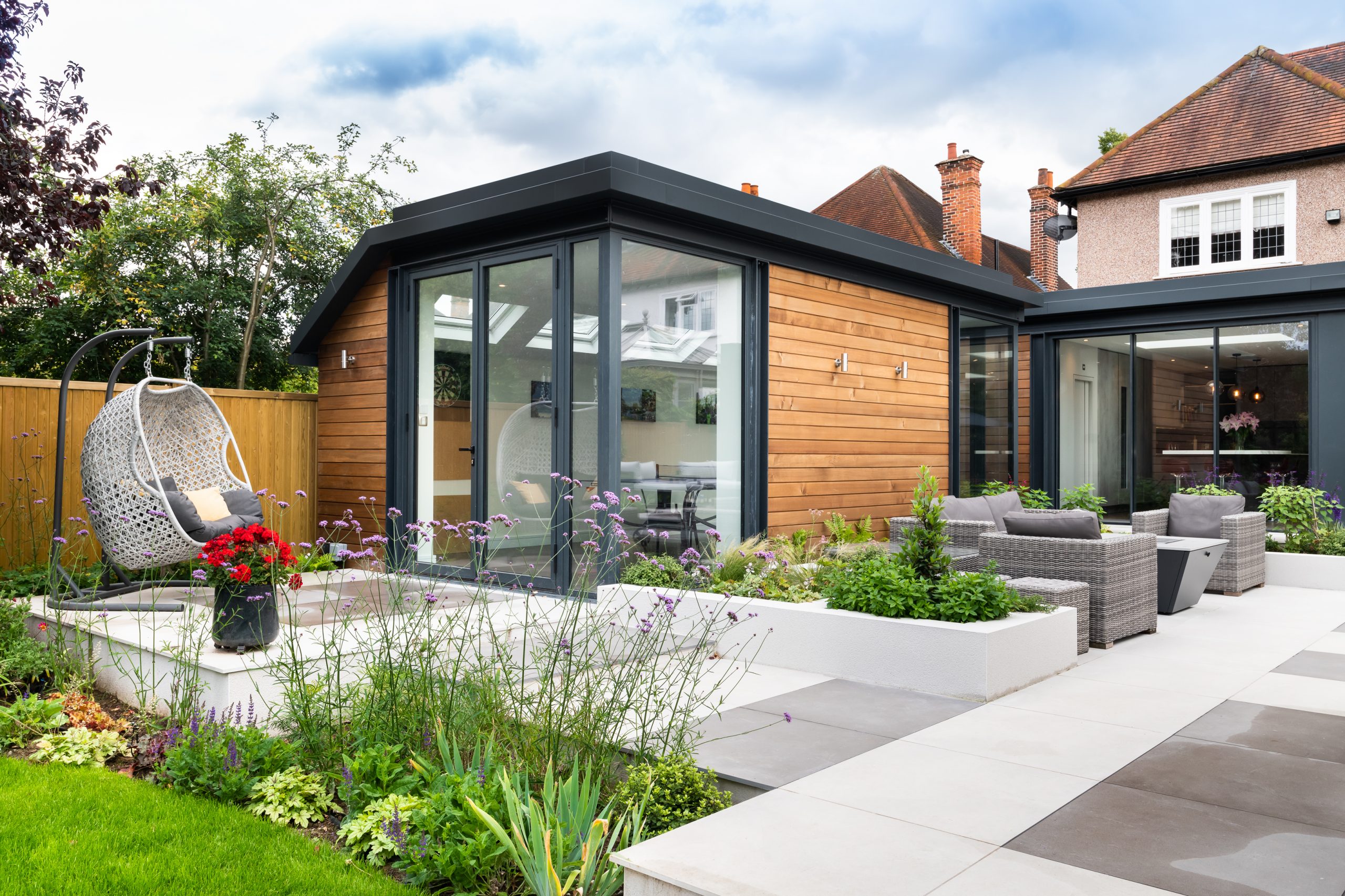 Contemporary surrey kitchen games room renovation