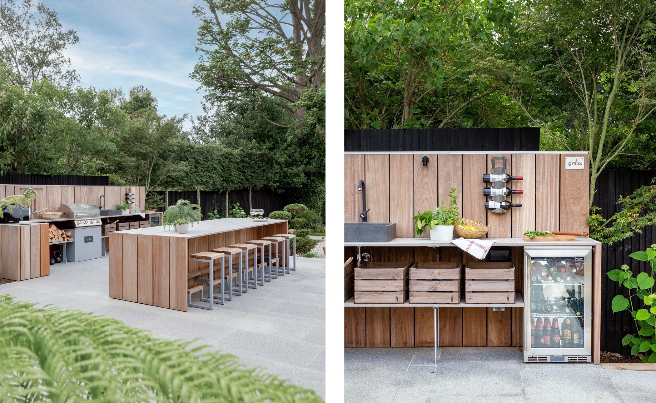 Beautiful outdoor kitchen and bar renovation project