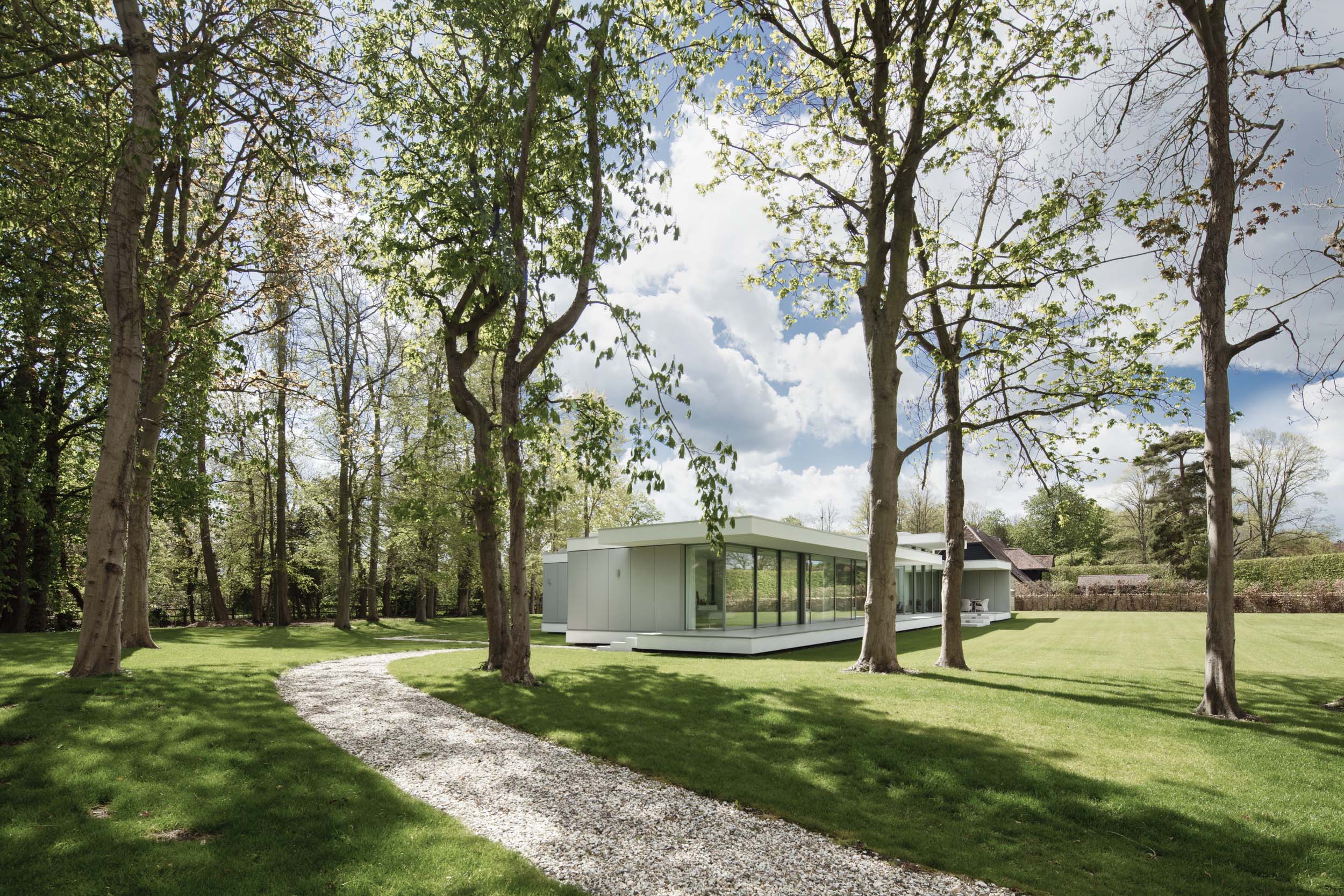 River House contemporary glazed pavilion home