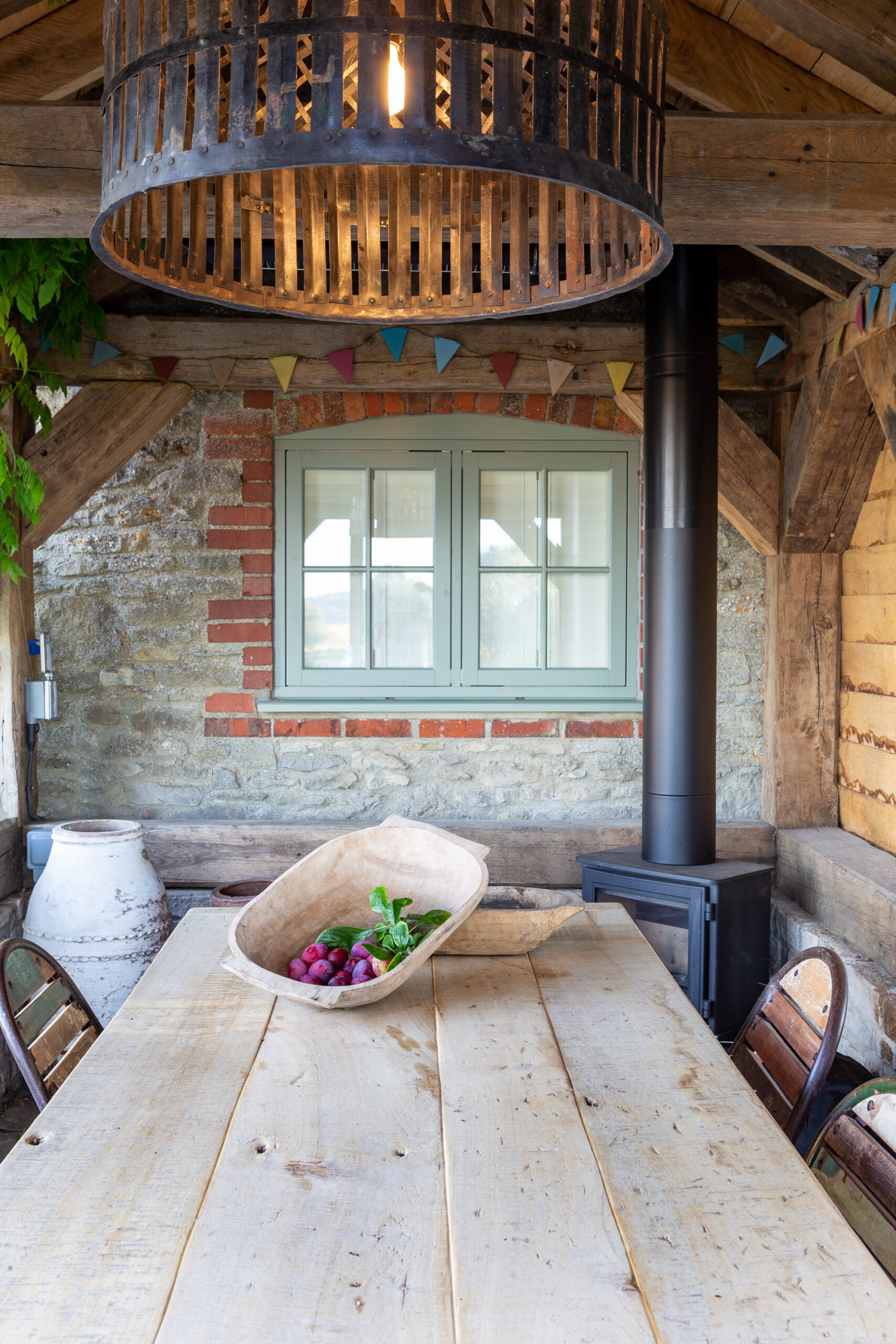 Cottagecore minimal al fresco dining rustic pavilion