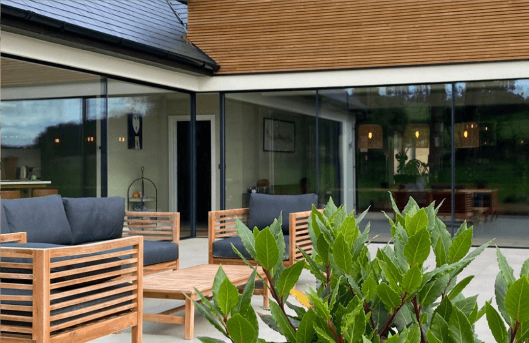 Family home outdoor courtyard garden home designers