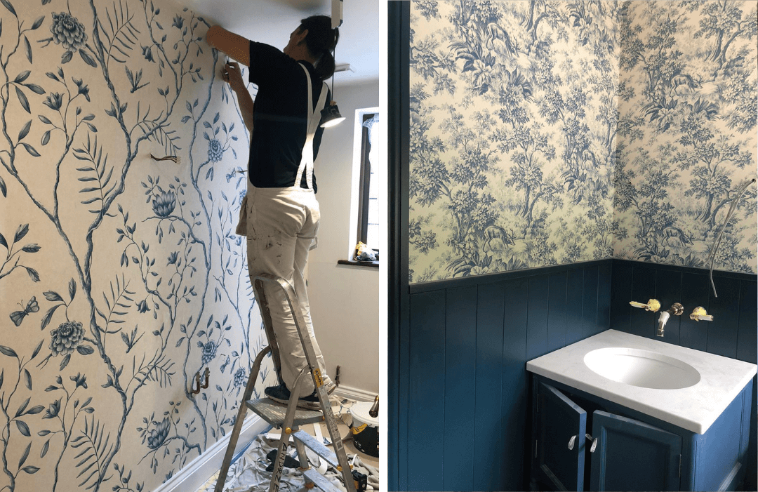 Floral wallpaper interior design renovation