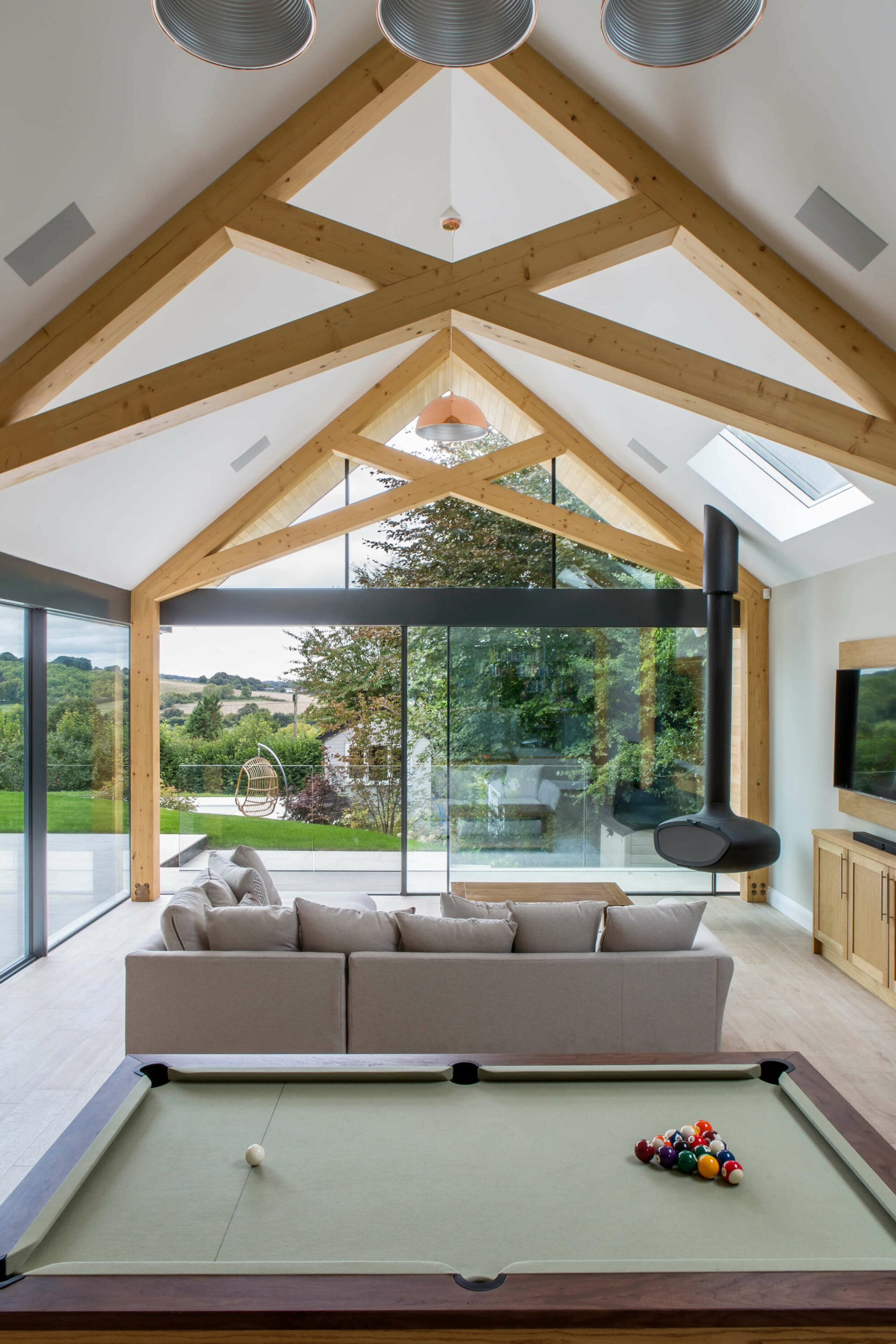 open plan garden room games room design