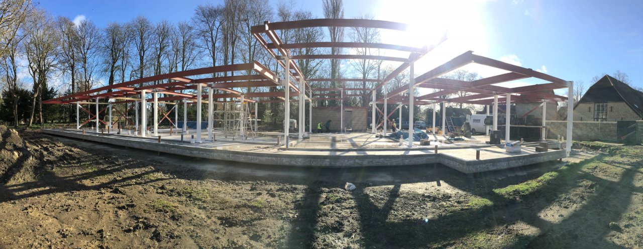 River House frame construction