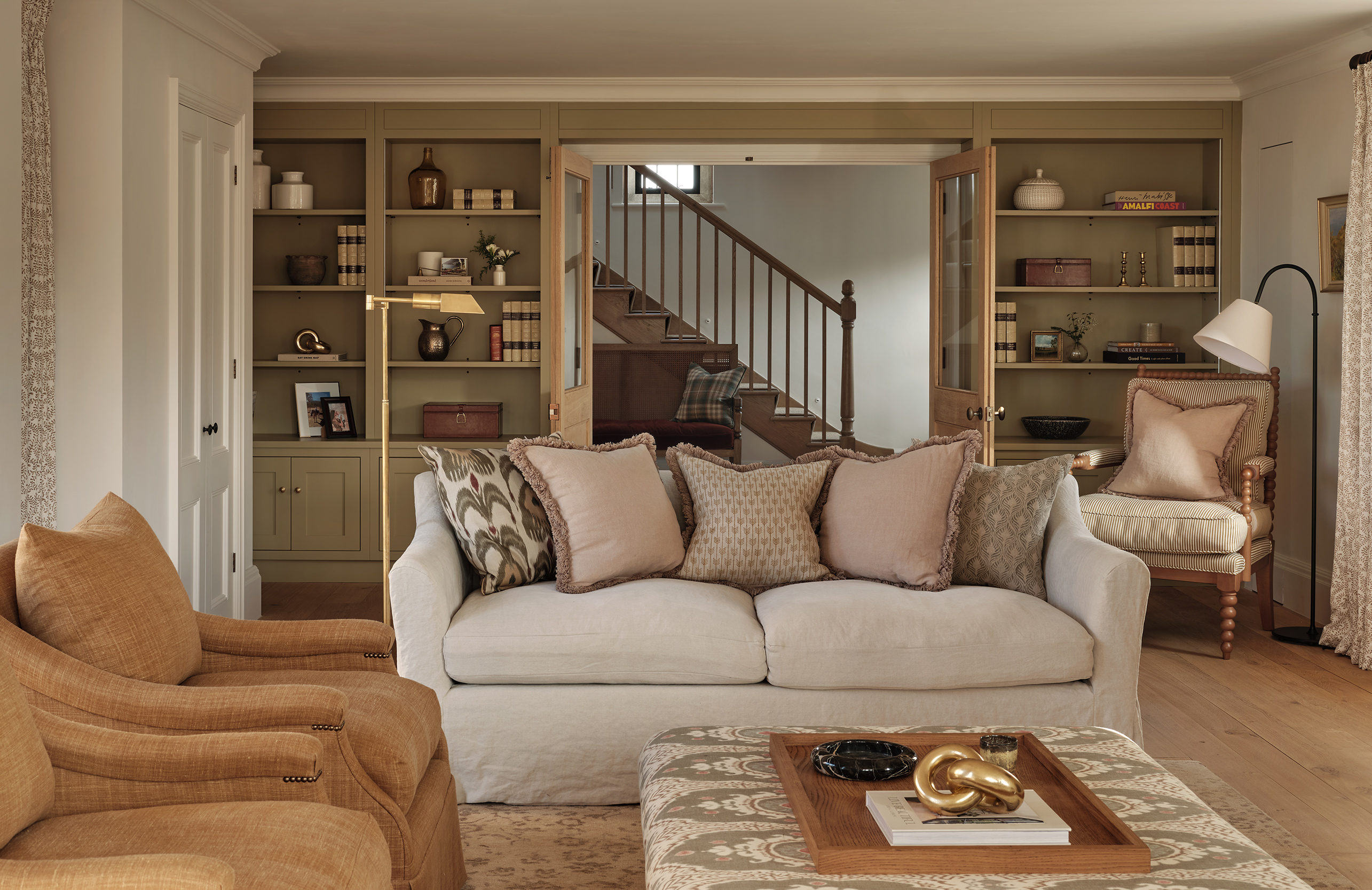 Cotswolds Interior Design, Living Room at Rosewood Manor