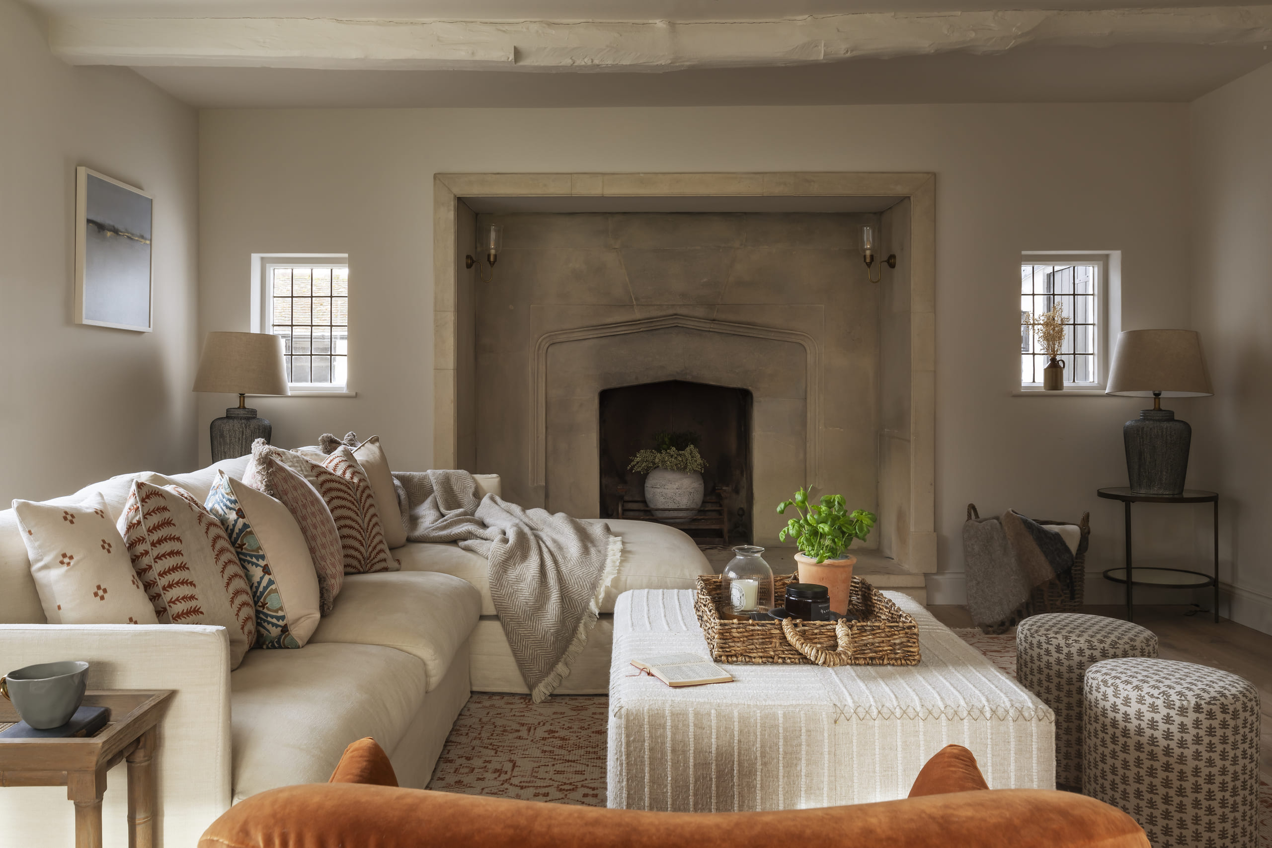 Cosy farmhouse living room