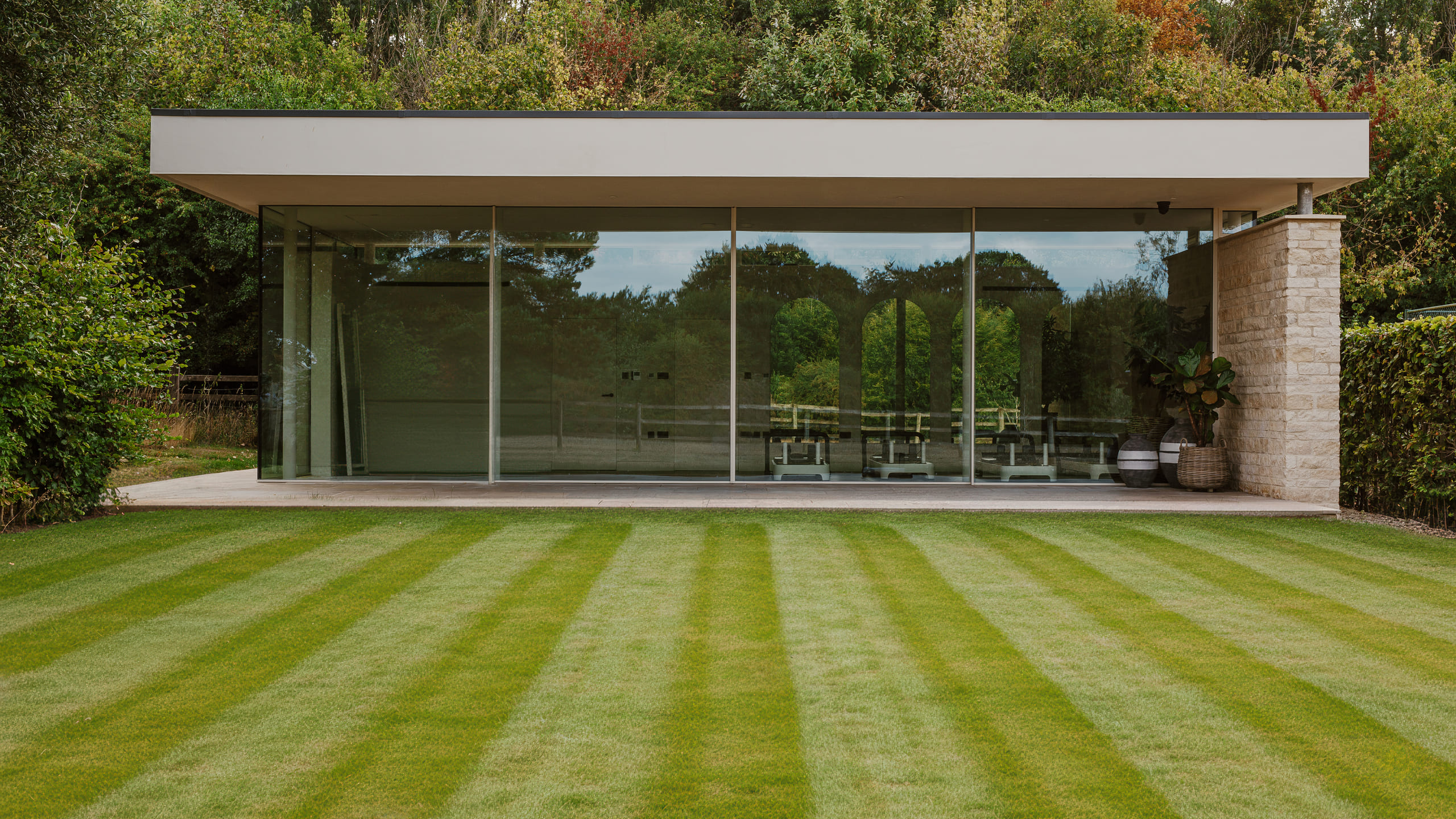 A full photo of the completed pilates studio, architecture by HollandGreen