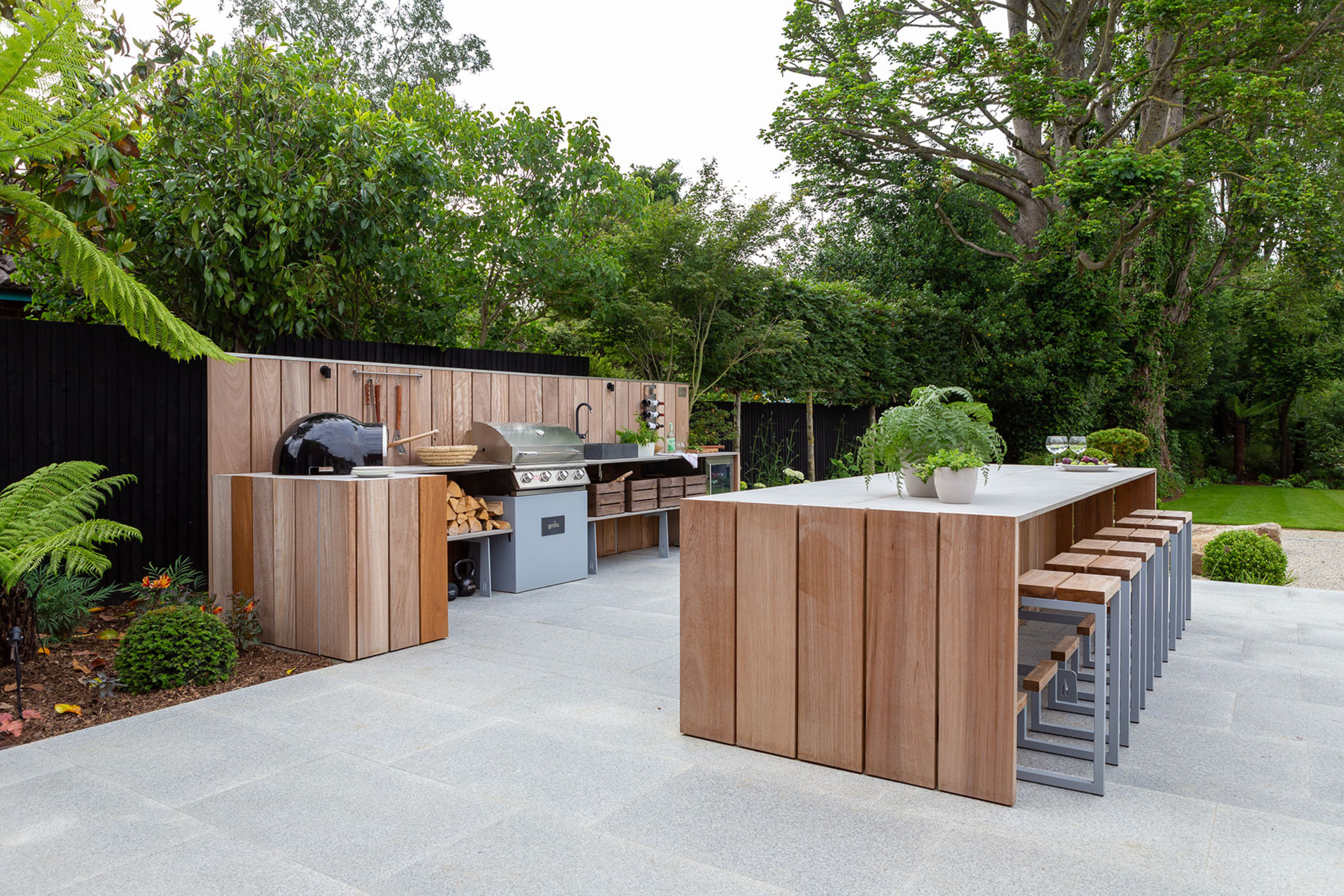 Outdoor kitchen, garden design