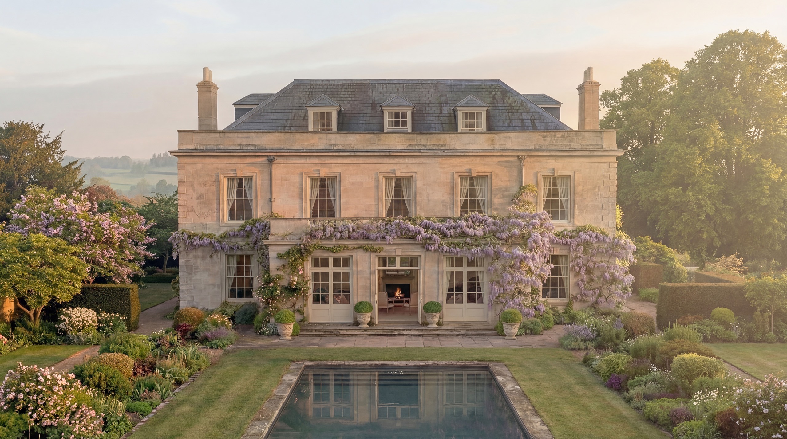 Neo-Georgian Cotswolds manor
